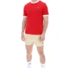 Camiseta Marconi Essential Ringer en rojo chino