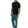 Camiseta negra Trey con costuras en contraste