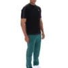 Camiseta negra Trey con costuras en contraste