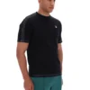 Camiseta negra Trey con costuras en contraste