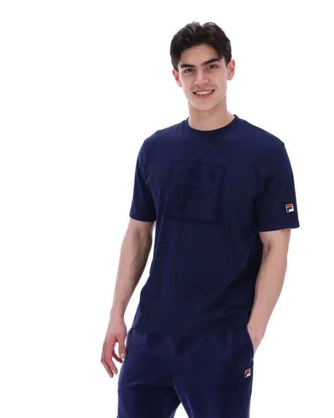 Camiseta Pepe de Fila en azul marino con logotipo flocado