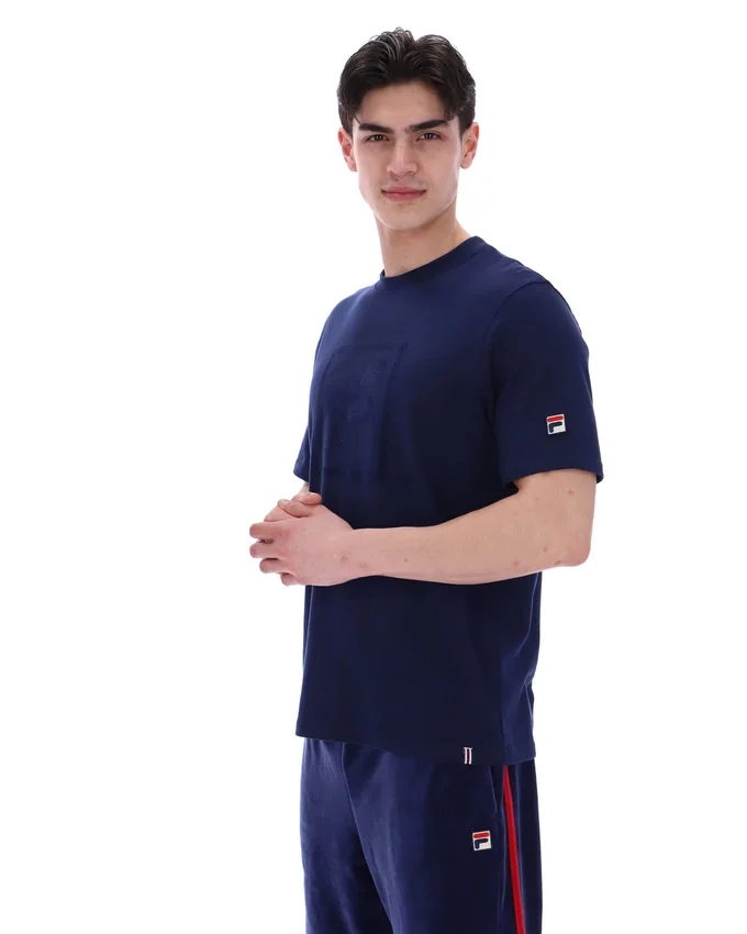 Camiseta Pepe de Fila en azul marino con logotipo flocado