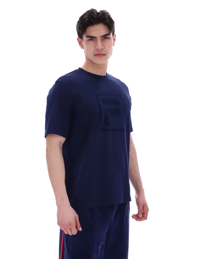 Camiseta Pepe de Fila en azul marino con logotipo flocado