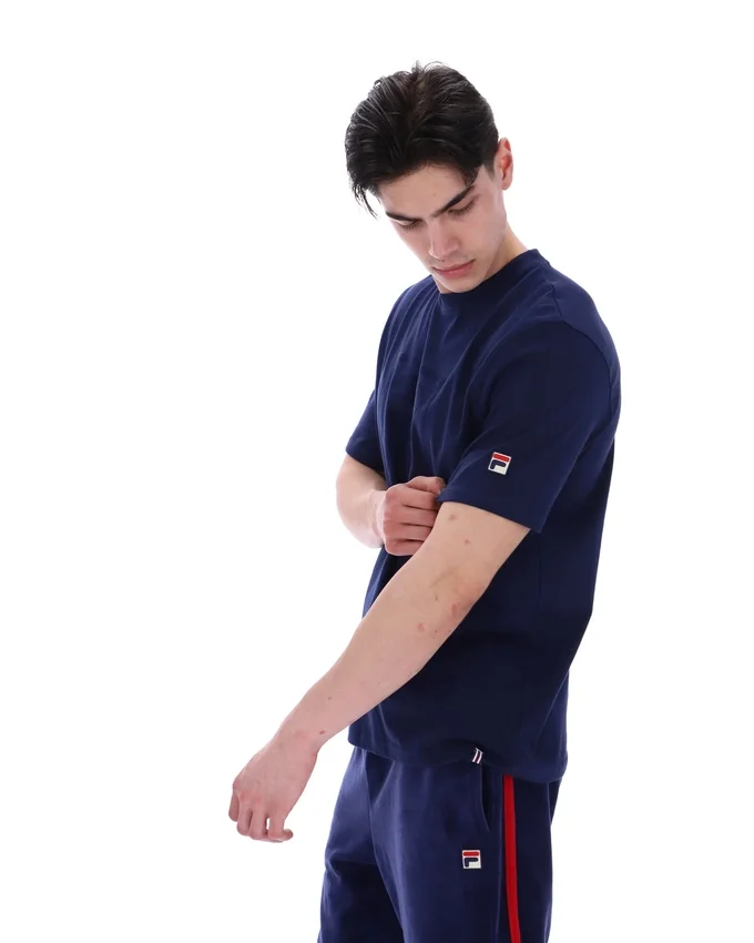 Camiseta Pepe de Fila en azul marino con logotipo flocado