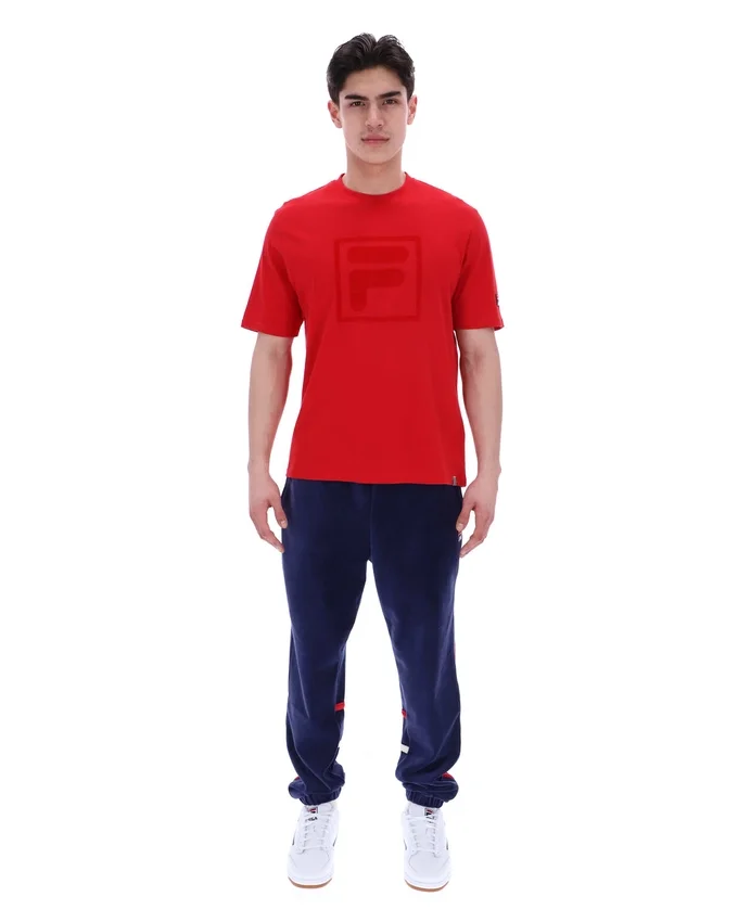 Camiseta Pepe de Fila en rojo con logotipo flocado