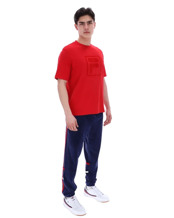 Camiseta Pepe de Fila en rojo con logotipo flocado