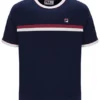 Camiseta Rosario de Fila en azul marino con rayas de felpa