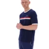 Camiseta Rosario de Fila en azul marino con rayas de felpa