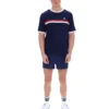 Camiseta Rosario de Fila en azul marino con rayas de felpa