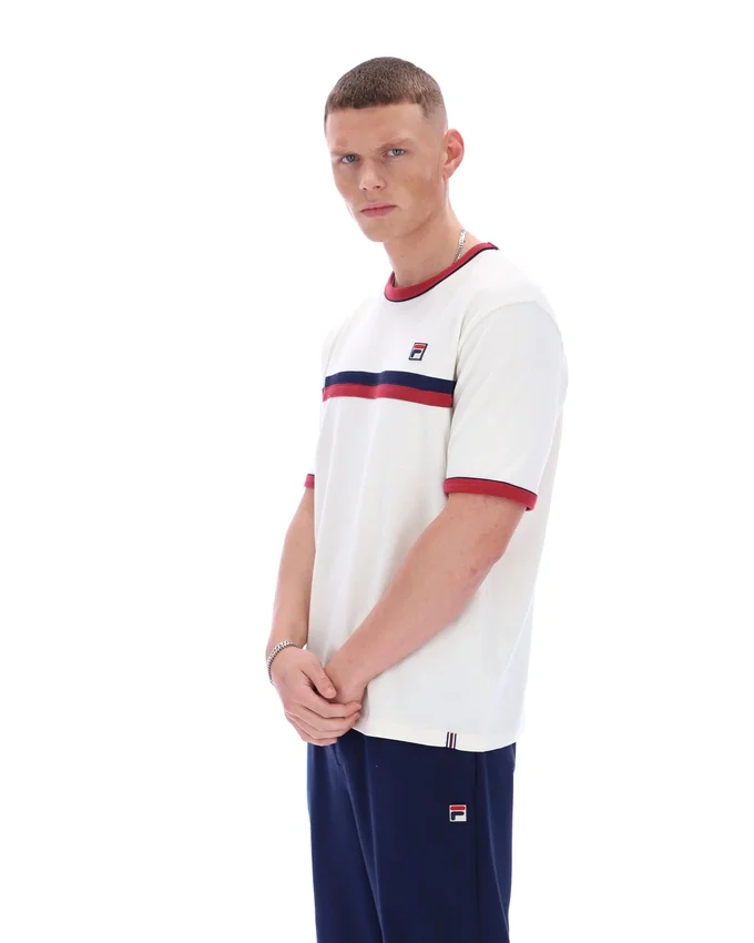 Camiseta Rosario de Gardenia con rayas de felpa