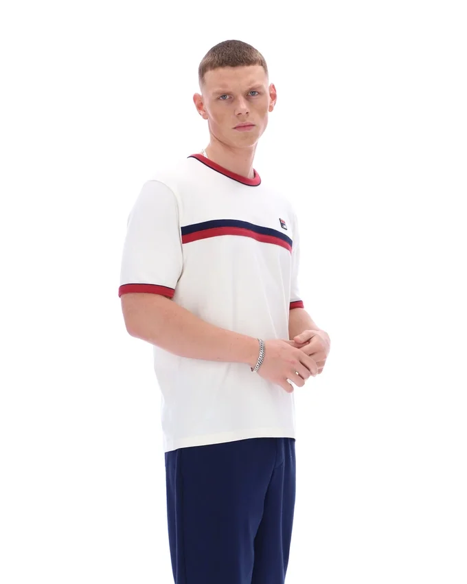 Camiseta Rosario de Gardenia con rayas de felpa
