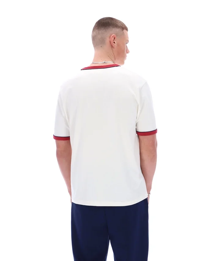 Camiseta Rosario de Gardenia con rayas de felpa