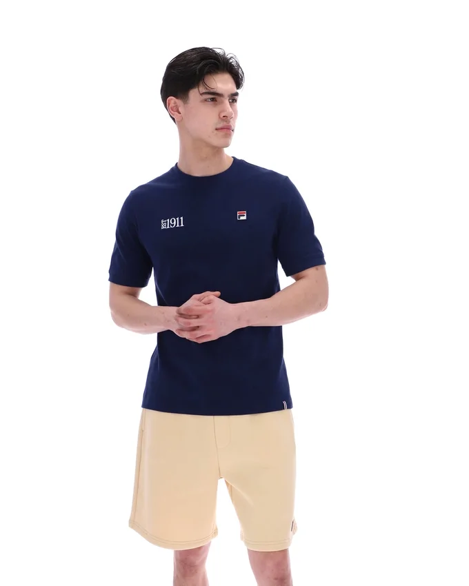 Camiseta sencilla Silvio de Fila en azul marino