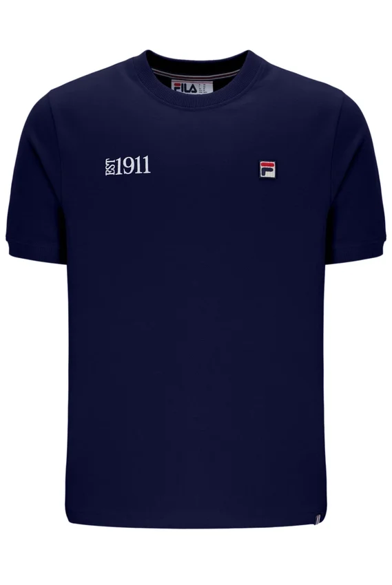 Camiseta sencilla Silvio de Fila en azul marino