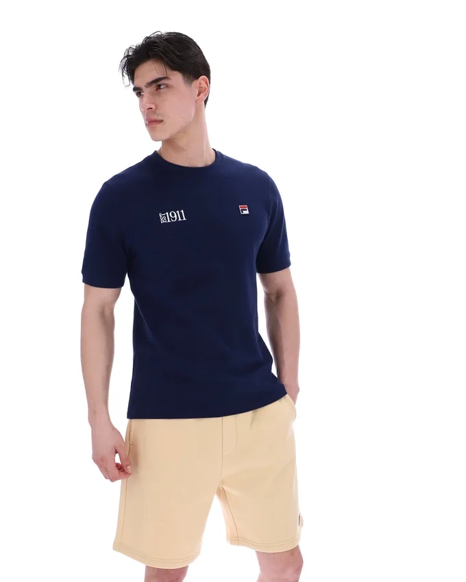 Camiseta sencilla Silvio de Fila en azul marino