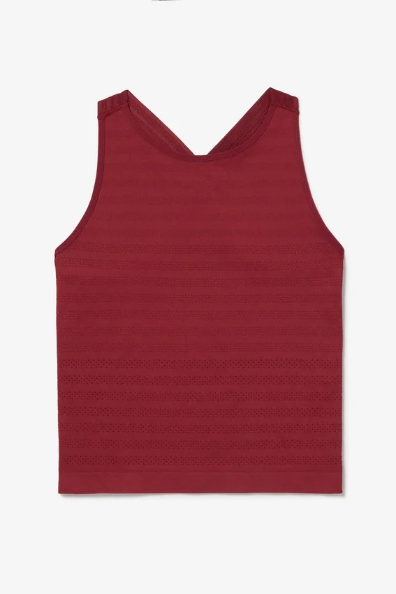 Camiseta sin costuras Center Court en rojo tibetano