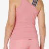 Camiseta sin mangas asimétrica rosa