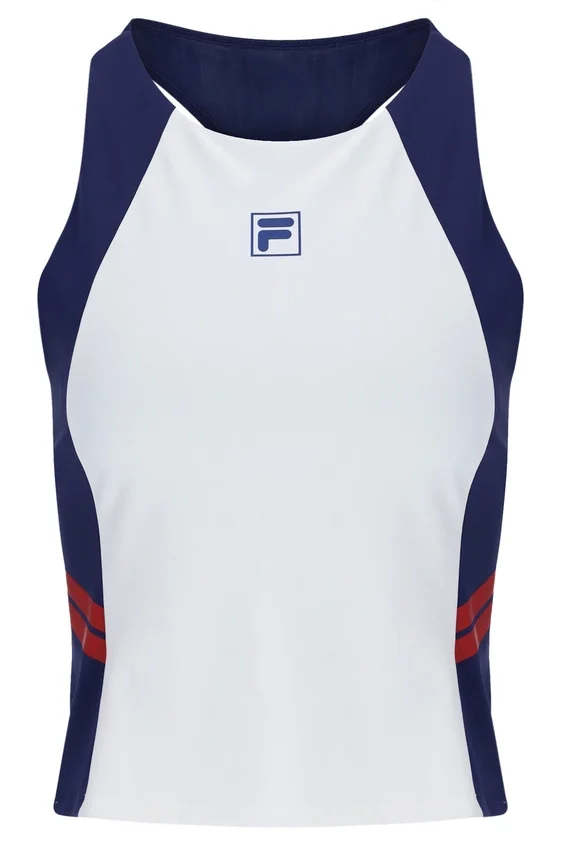 Camiseta sin mangas de tenis para mujer en azul marino
