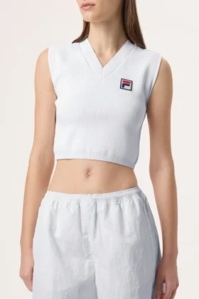 Camiseta sin mangas Fila x Hailey Baby en blanco