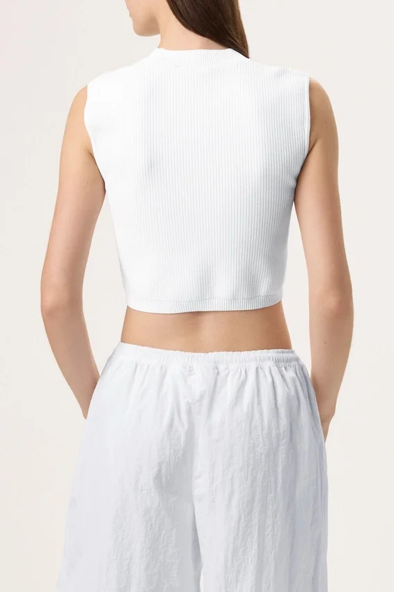 Camiseta sin mangas Fila x Hailey Baby en blanco