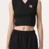 Camiseta sin mangas Fila x Hailey Baby en negro
