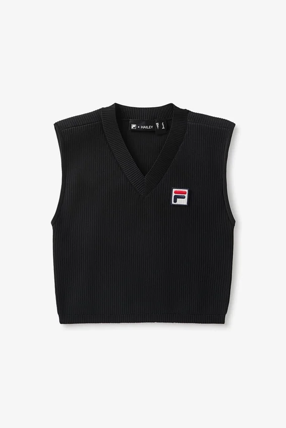 Camiseta sin mangas Fila x Hailey Baby en negro