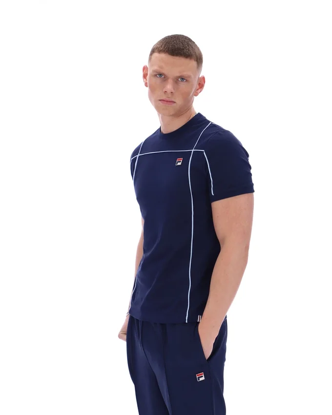 Camiseta Terri de Fila en azul marino con ribetes en contraste