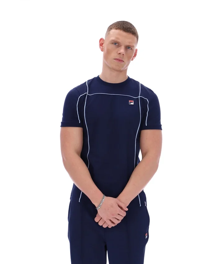Camiseta Terri de Fila en azul marino con ribetes en contraste