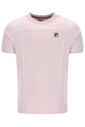 Camiseta Terri en rosa pálido con ribete en contraste