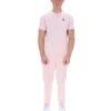 Camiseta Terri en rosa pálido con ribete en contraste