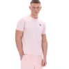 Camiseta Terri en rosa pálido con ribete en contraste