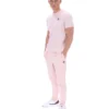 Camiseta Terri en rosa pálido con ribete en contraste