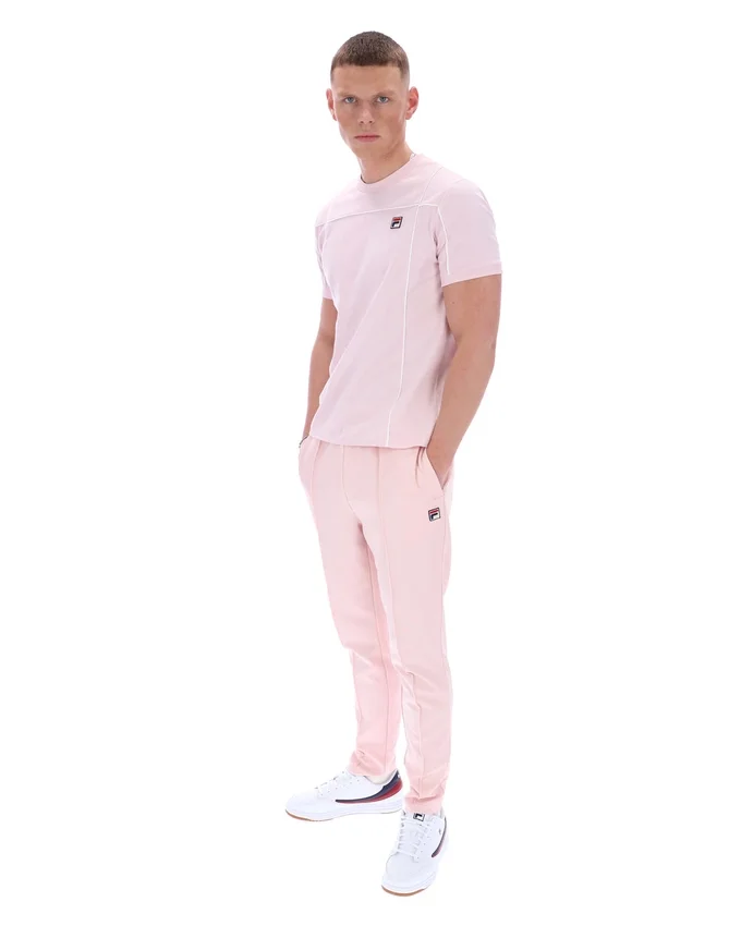 Camiseta Terri en rosa pálido con ribete en contraste