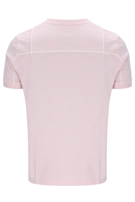 Camiseta Terri en rosa pálido con ribete en contraste