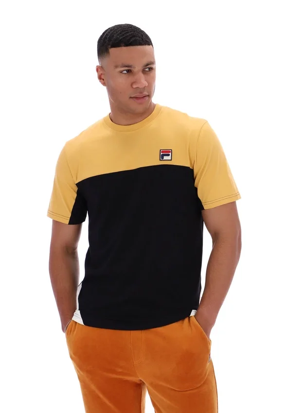 Camiseta Tiebreaker con bloques de color de Oak Buff