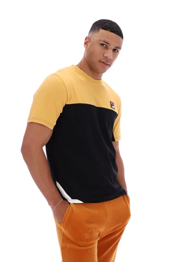 Camiseta Tiebreaker con bloques de color de Oak Buff