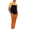 Camiseta Tiebreaker con bloques de color de Oak Buff