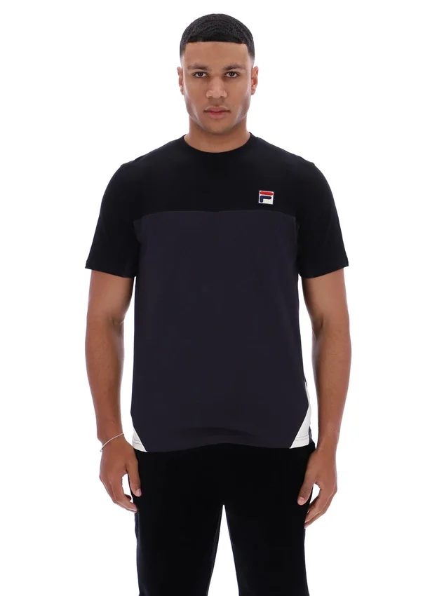 Camiseta Tiebreaker en bloques de color negra