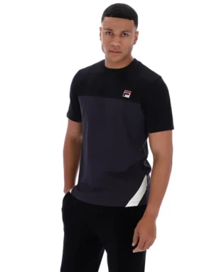 Camiseta Tiebreaker en bloques de color negra