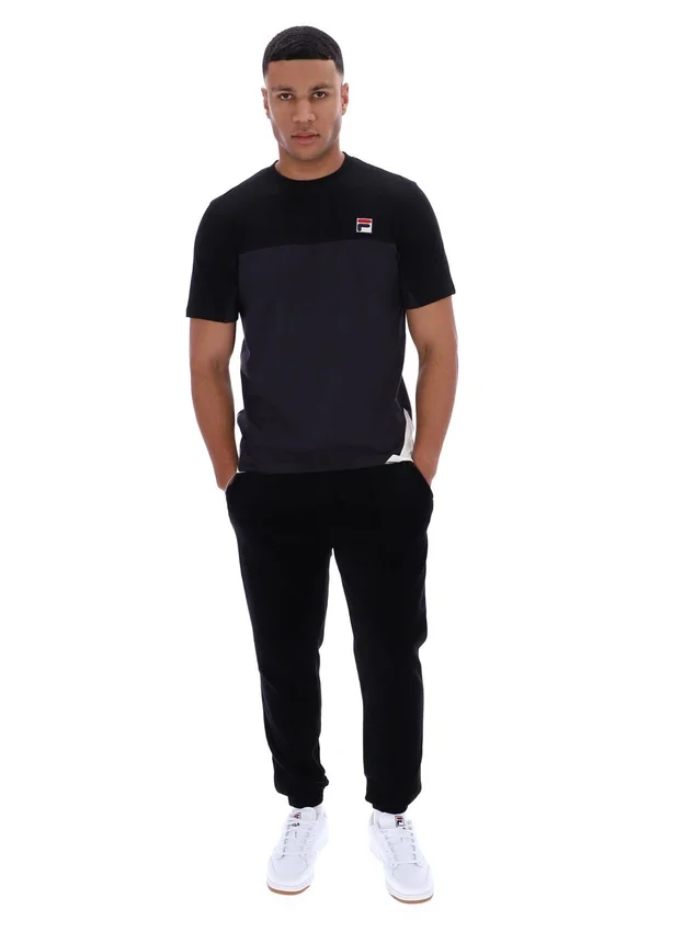 Camiseta Tiebreaker en bloques de color negra