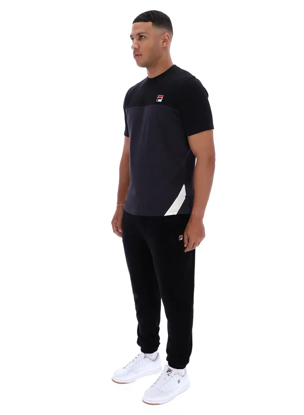 Camiseta Tiebreaker en bloques de color negra