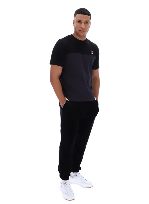 Camiseta Tiebreaker en bloques de color negra