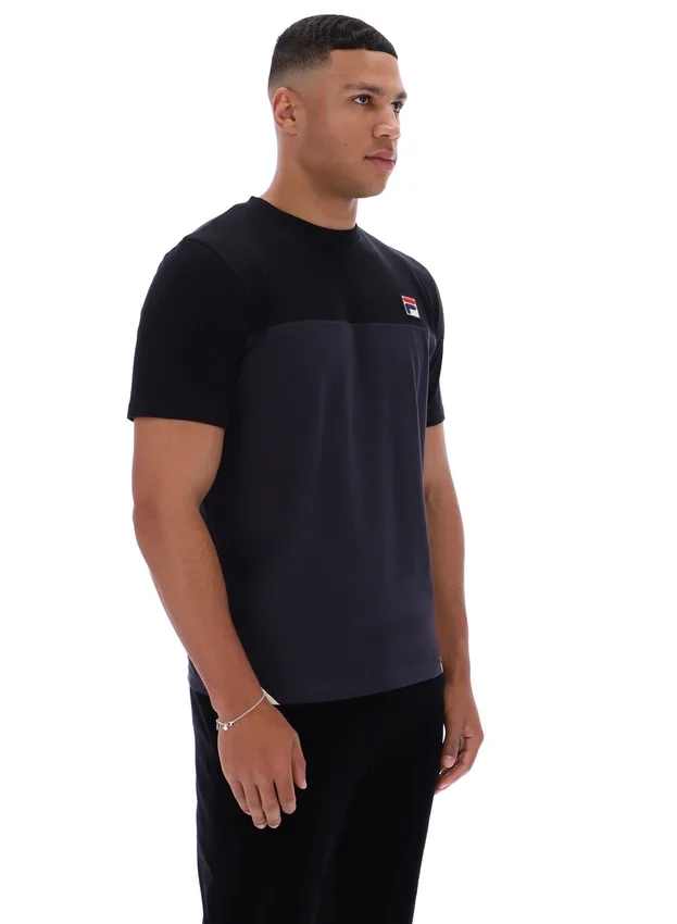 Camiseta Tiebreaker en bloques de color negra
