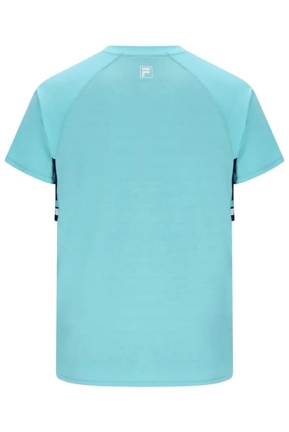 Camiseta unisex de tenis de cuello redondo en color aguamarina