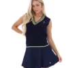 Chaleco de punto trenzado Jorja azul marino de Fila