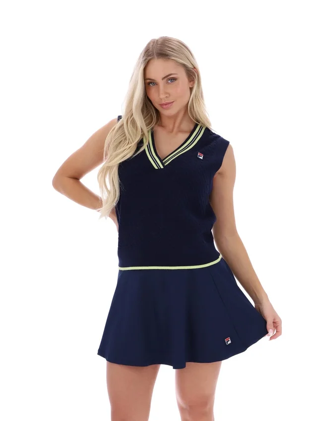 Chaleco de punto trenzado Jorja azul marino de Fila