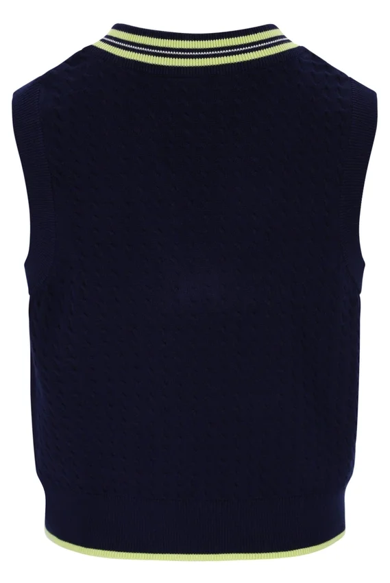 Chaleco de punto trenzado Jorja azul marino de Fila