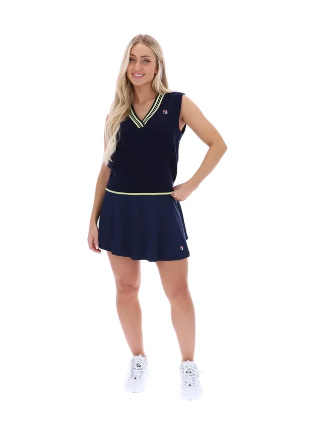 Chaleco de punto trenzado Jorja azul marino de Fila