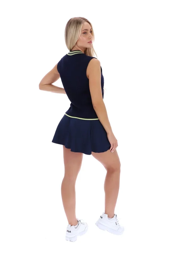Chaleco de punto trenzado Jorja azul marino de Fila