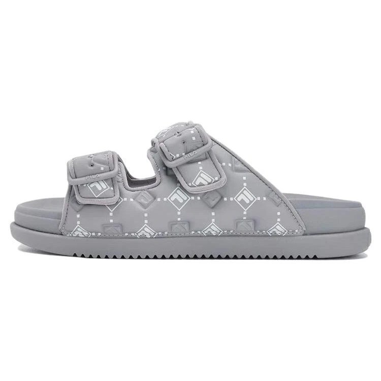 Chanclas de moda Lucia «Gris-Blanco»